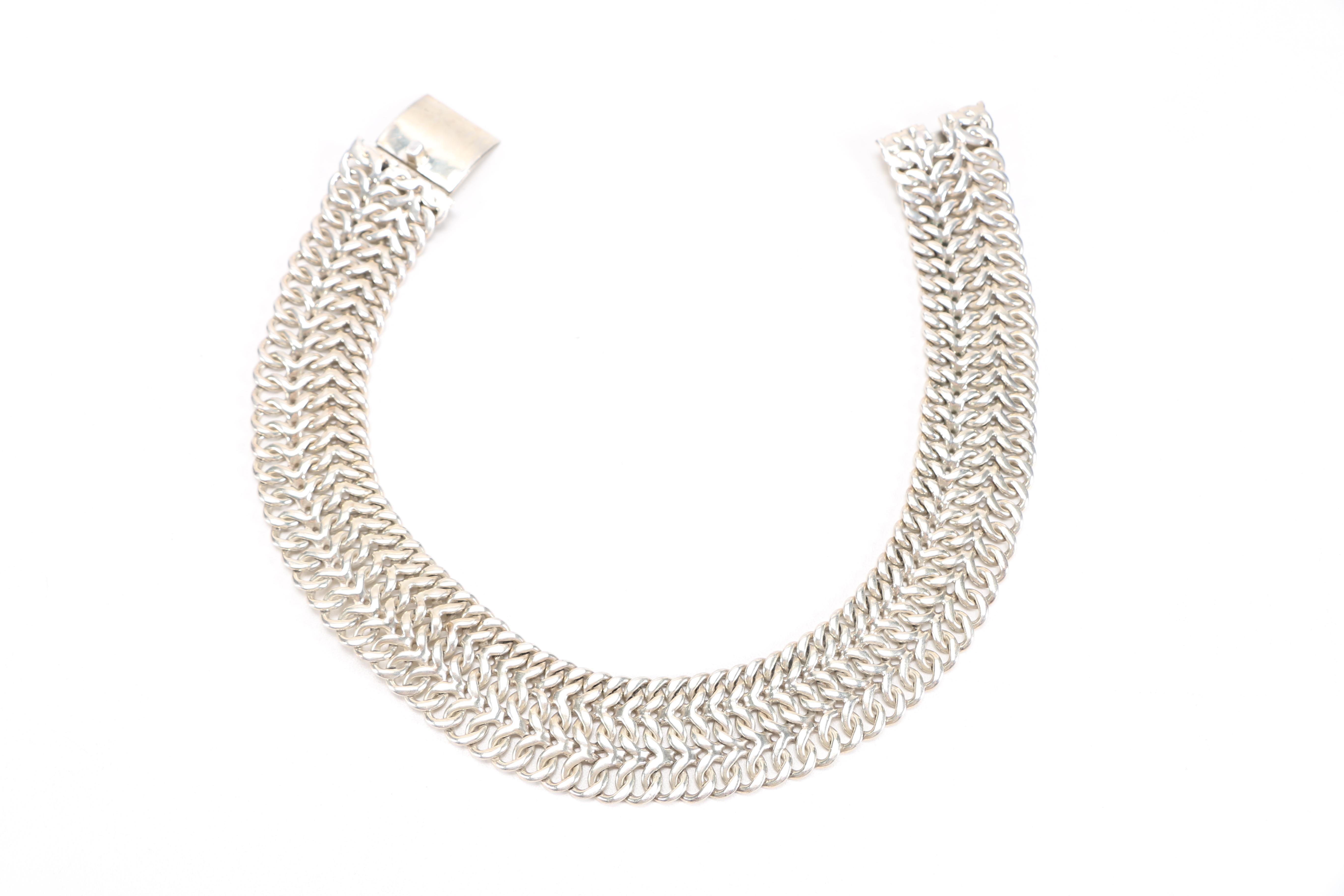 Sterling Silver Necklace and Bracelet