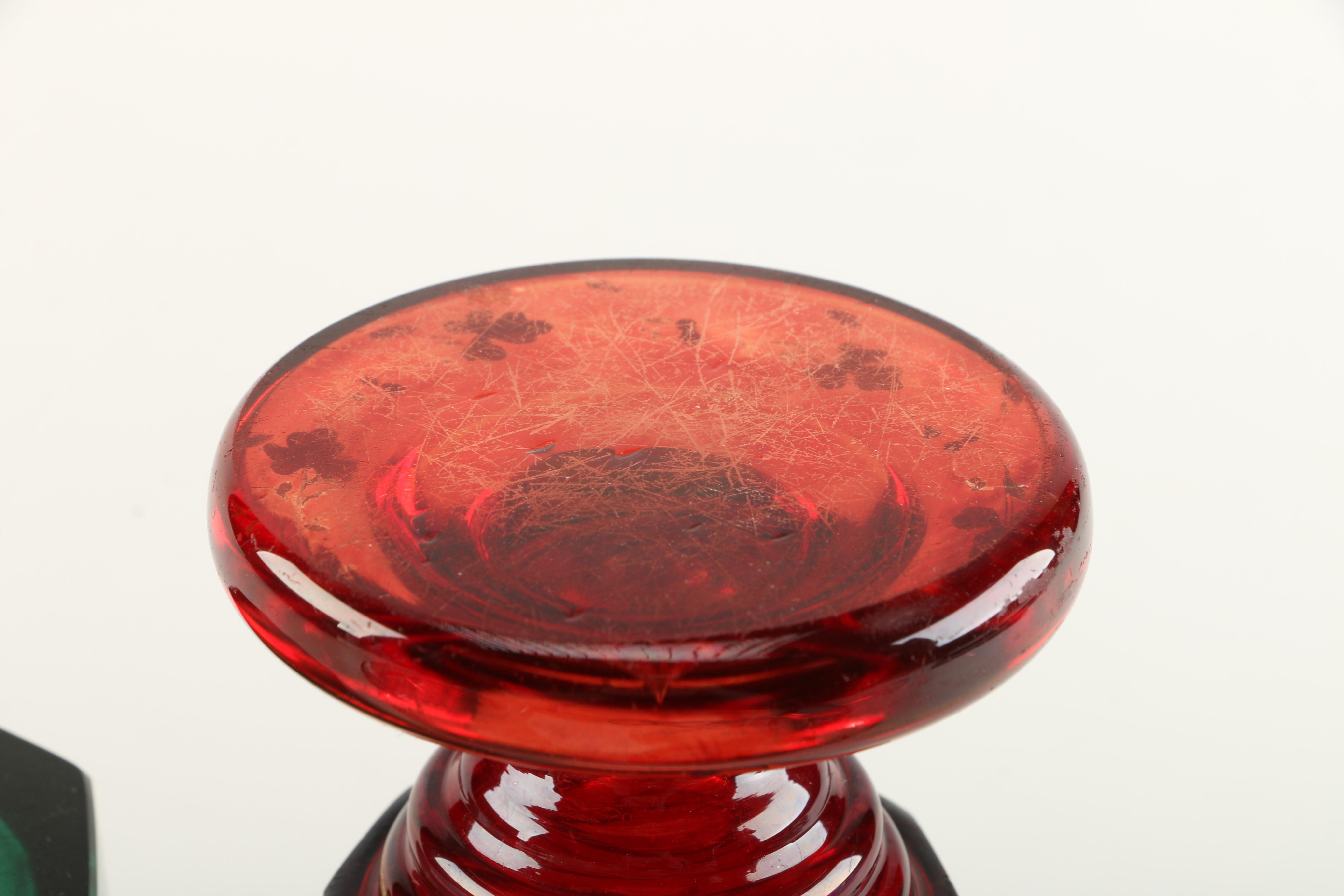 19th Century Biedermeier Glass Goblets and Spa Beakers