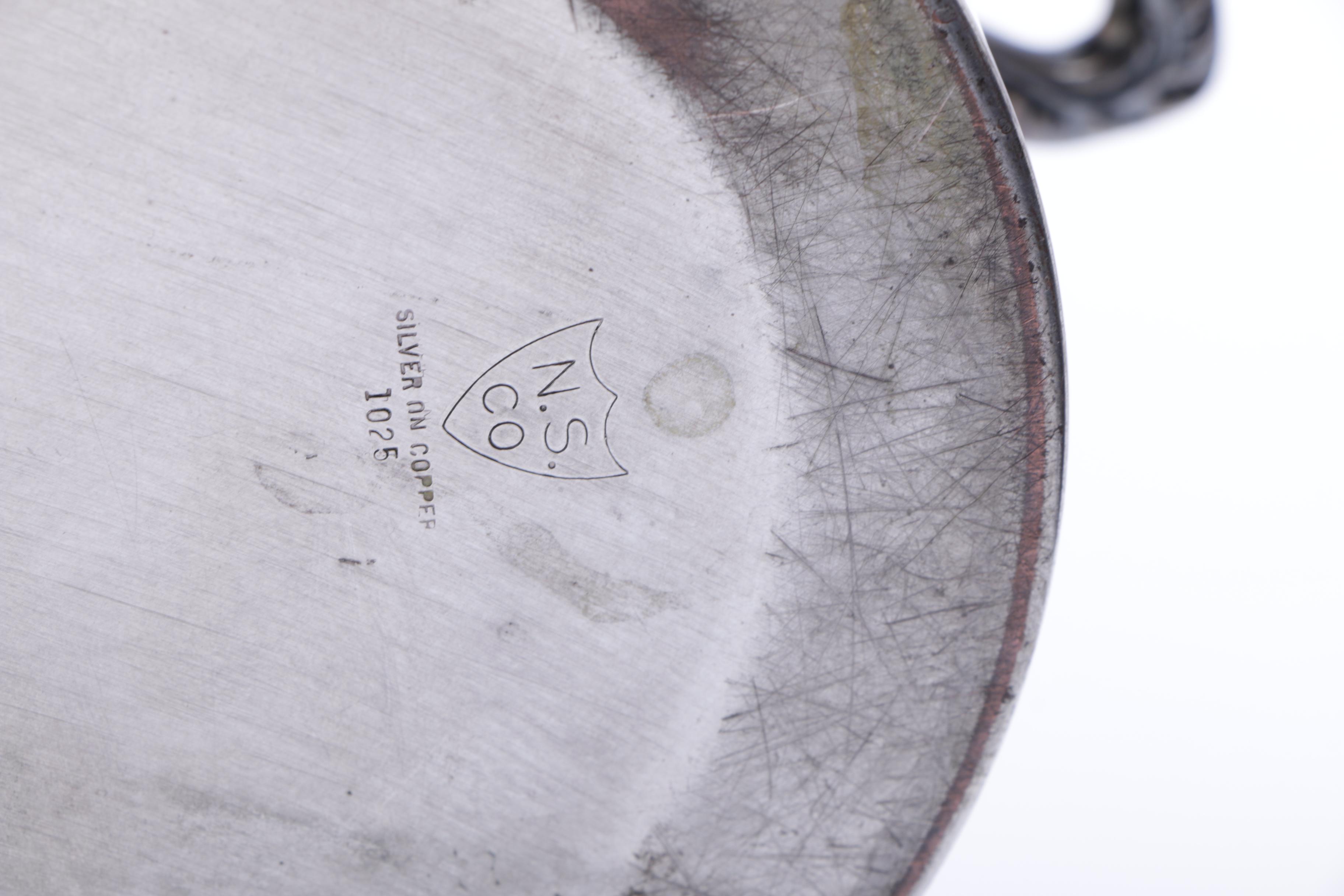 National Silver Co. Silver Plate Pottery Canister