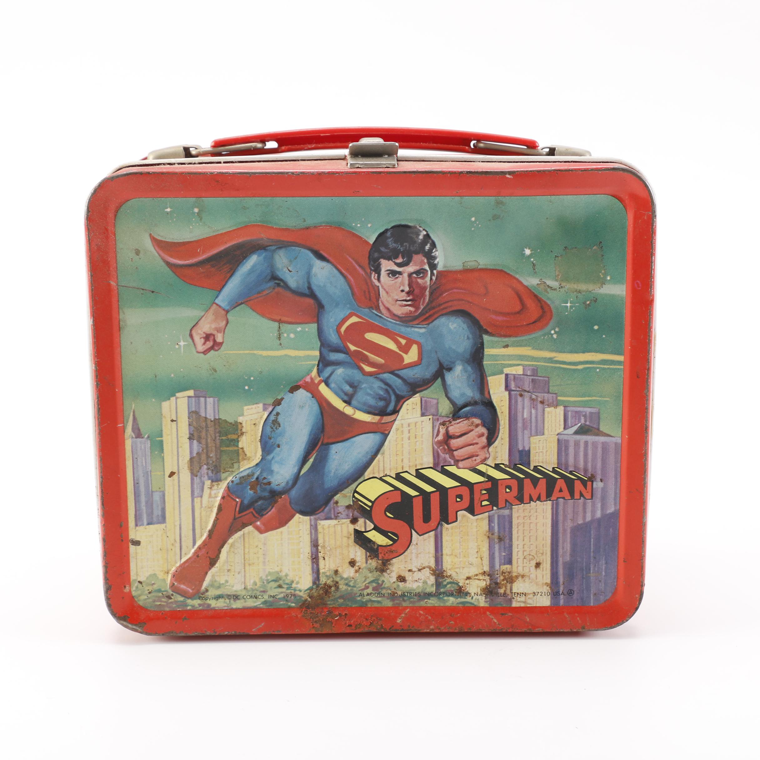 Vintage Superman Metal Lunchbox
