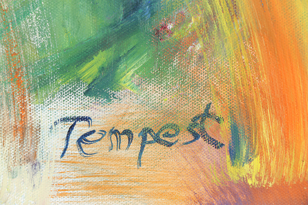 Husidio John Tempest Abstract Oil Painting Canvas "Urban Lights"