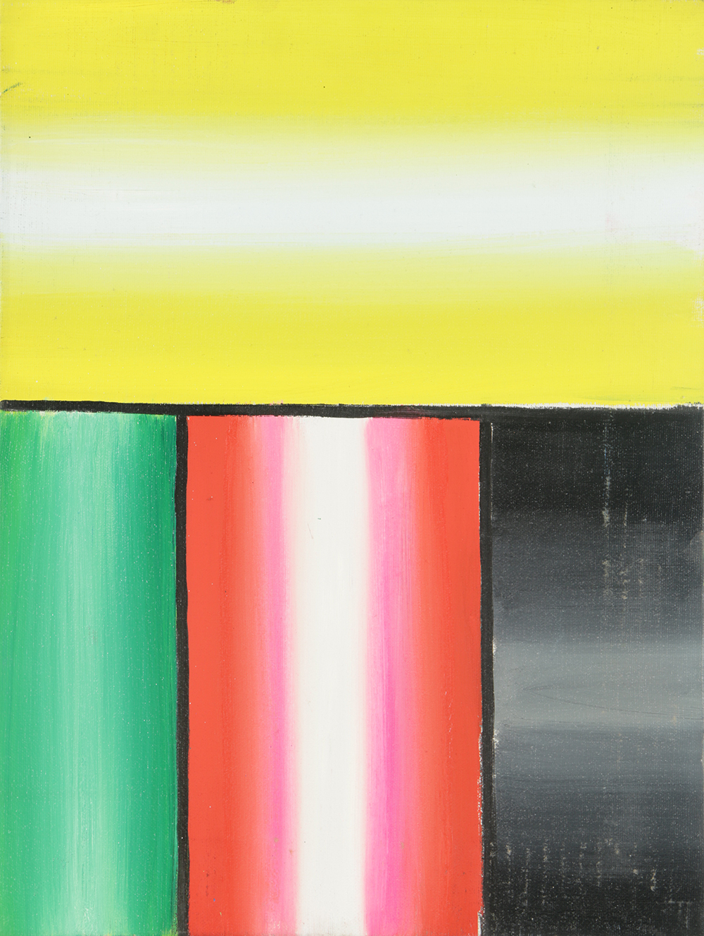 Henry Kallem Oil Painting on Canvas Double-Sided Abstraction