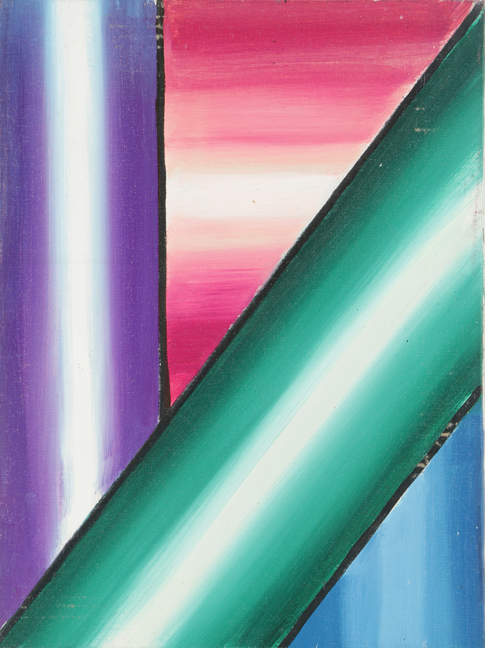 Henry Kallem Oil Painting on Canvas Double-Sided Abstraction