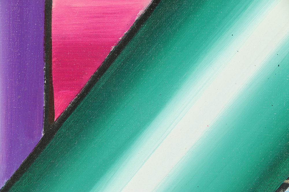 Henry Kallem Oil Painting on Canvas Double-Sided Abstraction