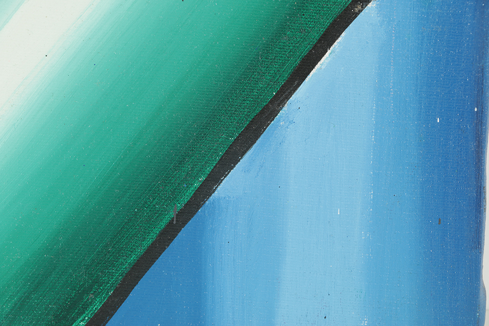 Henry Kallem Oil Painting on Canvas Double-Sided Abstraction