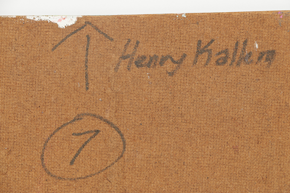 Henry Kallem Oil Painting on Board Abstract Composition "7"