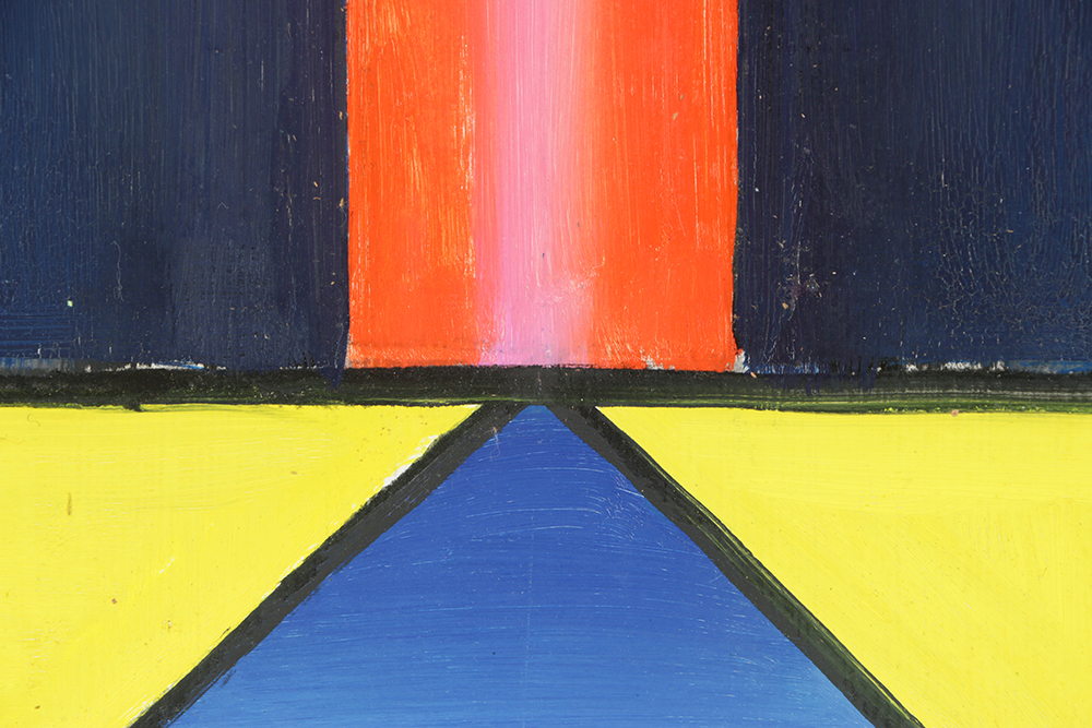 Henry Kallem Oil Painting on Board Abstract Composition "11"