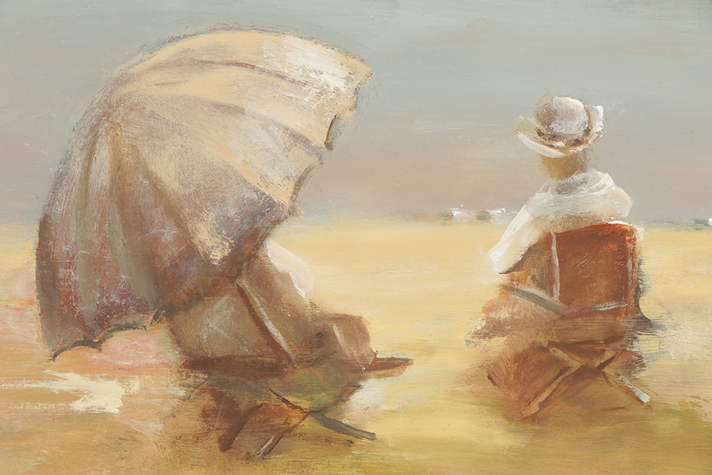 Oil Painting on Board Coastal Scene