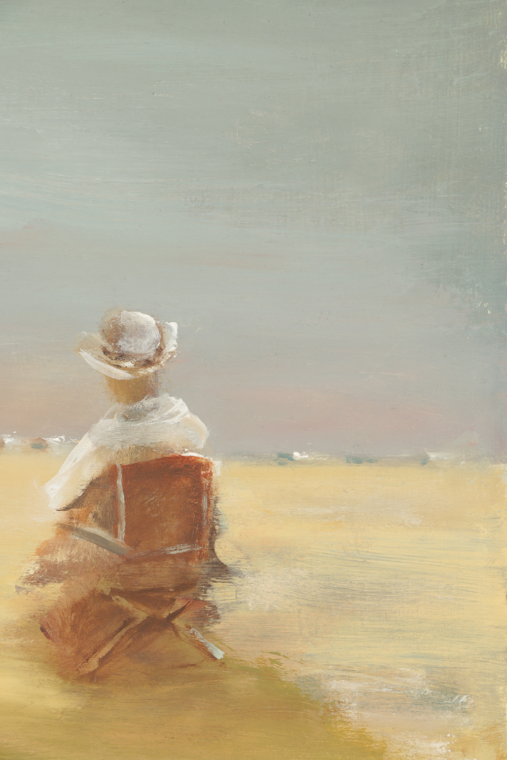 Oil Painting on Board Coastal Scene