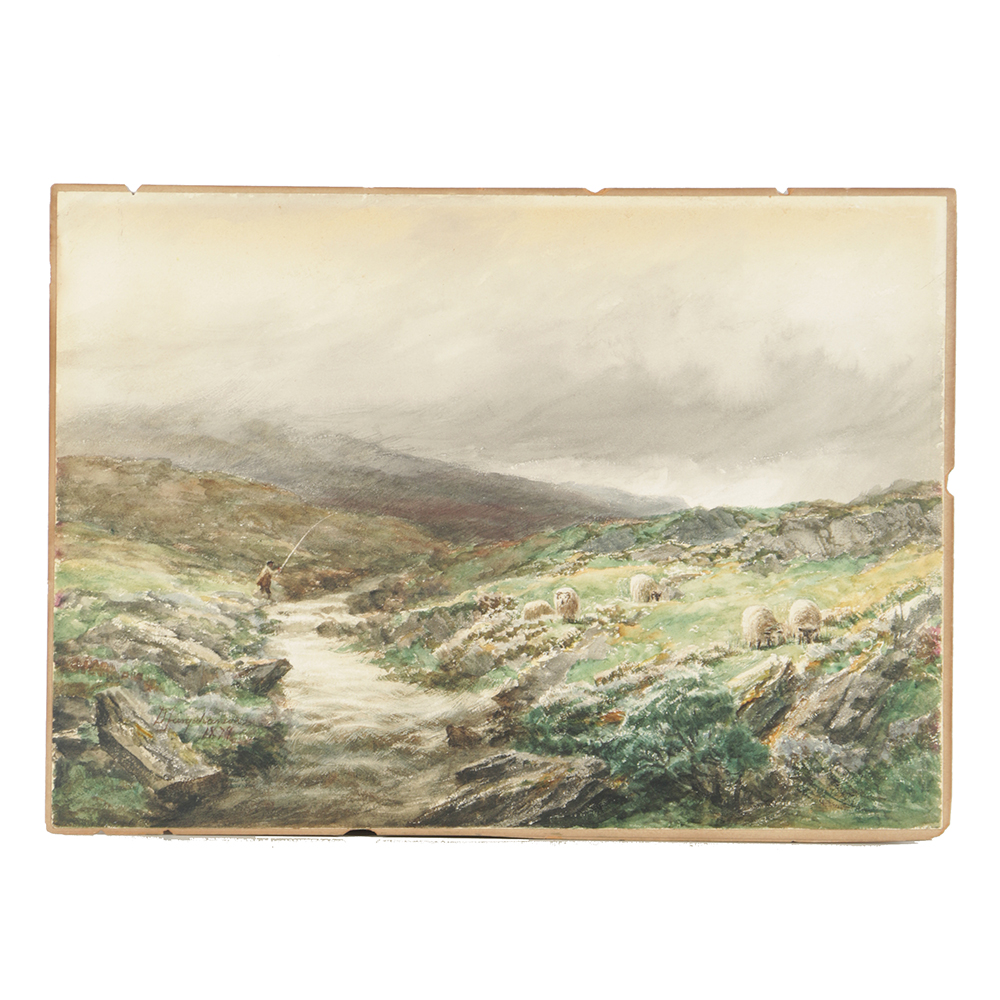 David Farquharson Watercolor Painting on Paper of Landscape