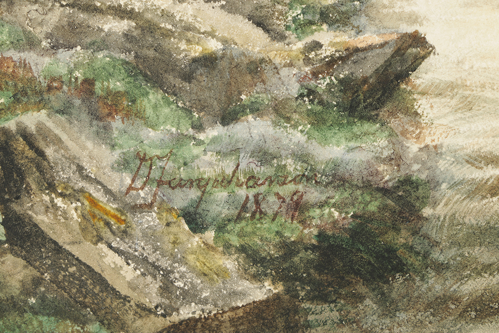 David Farquharson Watercolor Painting on Paper of Landscape