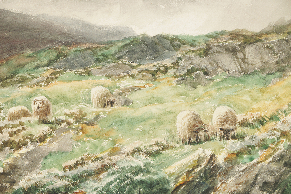 David Farquharson Watercolor Painting on Paper of Landscape