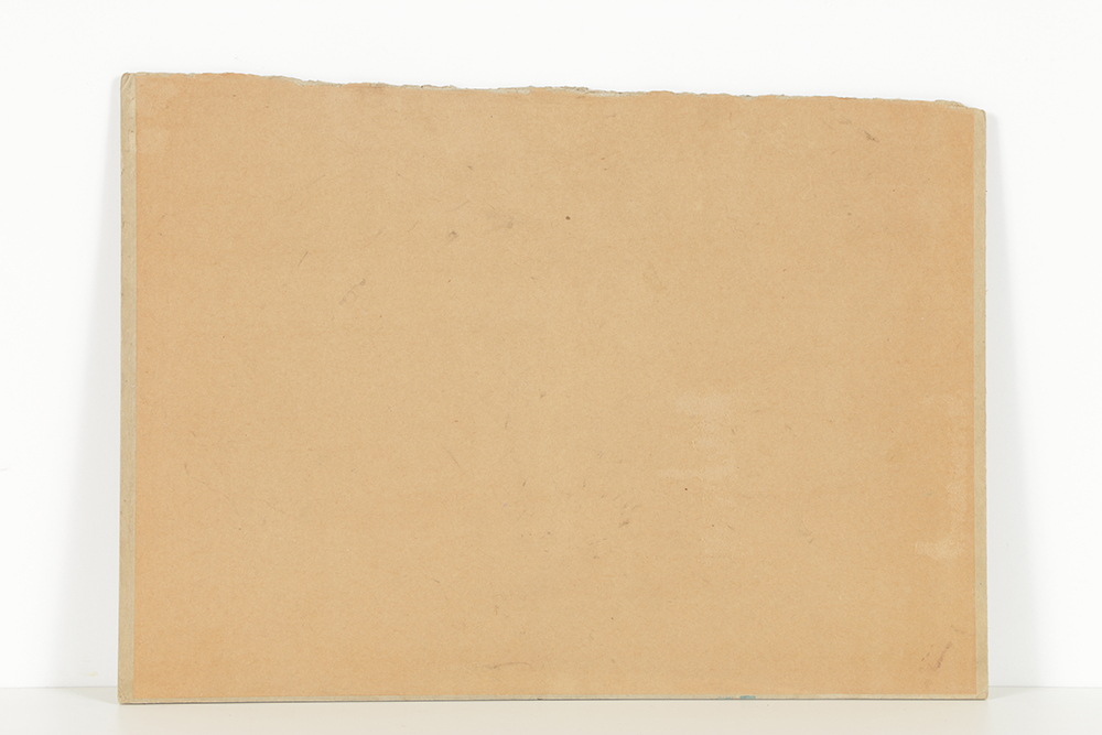 B. Lavau Watercolor Painting on Paper of Wintry Landscape