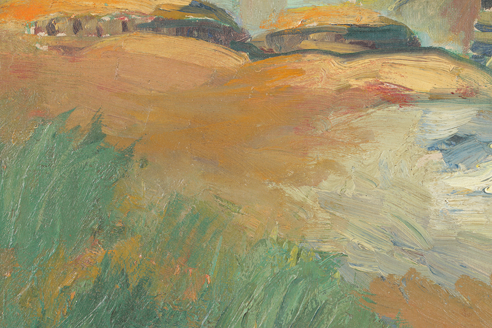 Oil Painting on Canvas Board "Uzerche France"