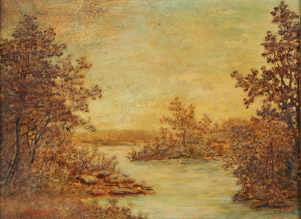 Eden Blakelock Oil Painting on Board of Tonalist Landscape