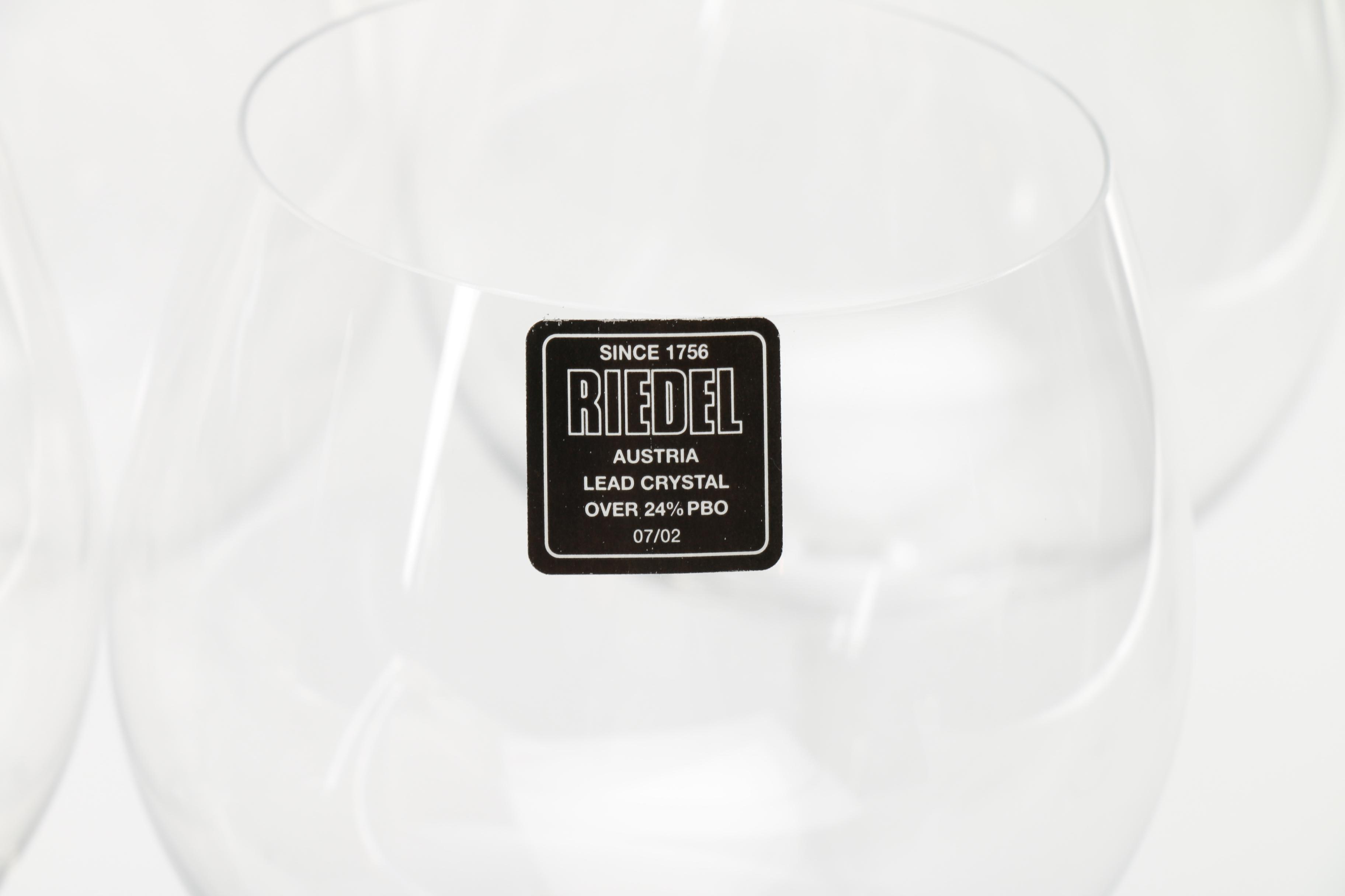 Set of Lead Crystal Riedel Wine Glasses