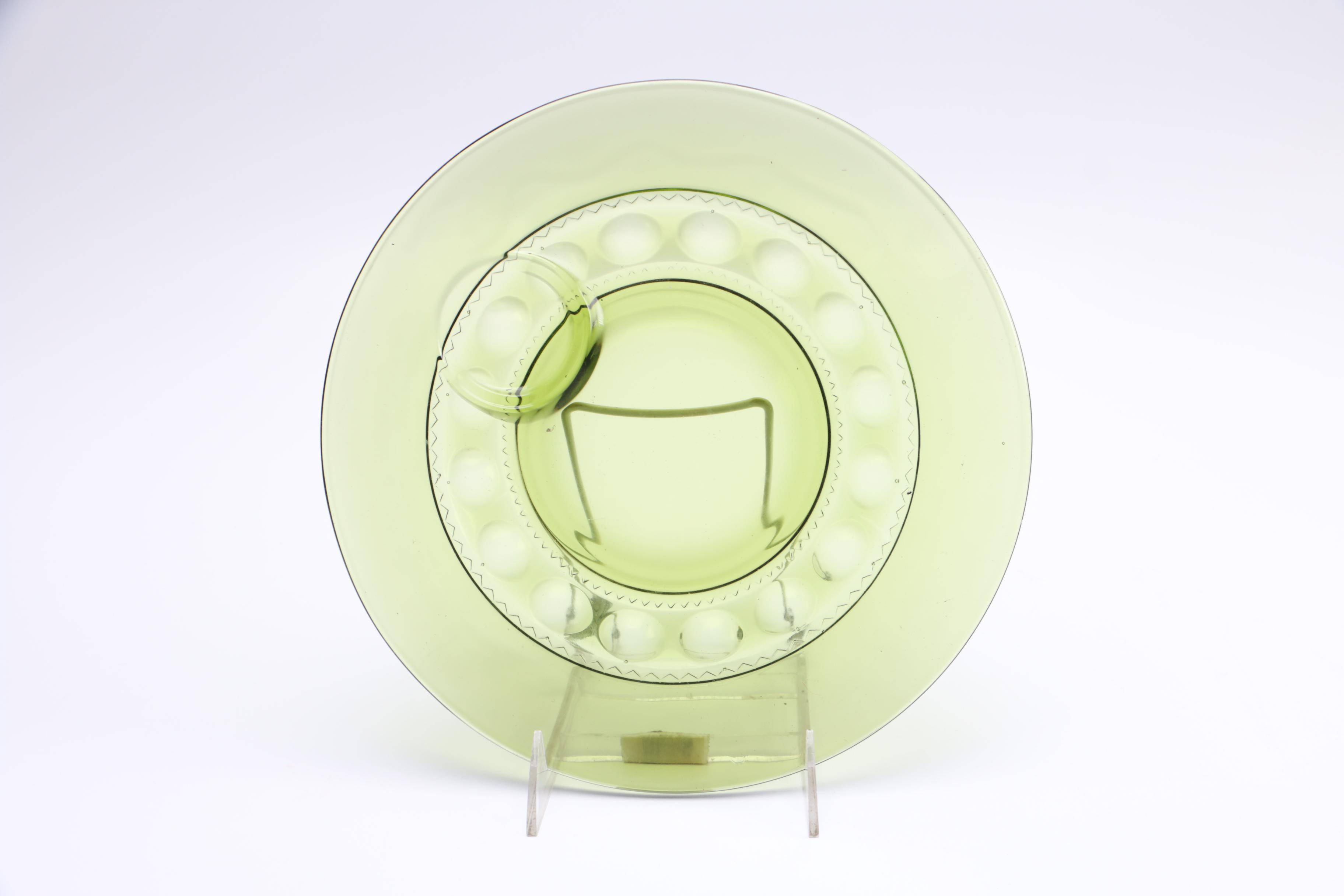 Green Depression Glass Plates And Cups