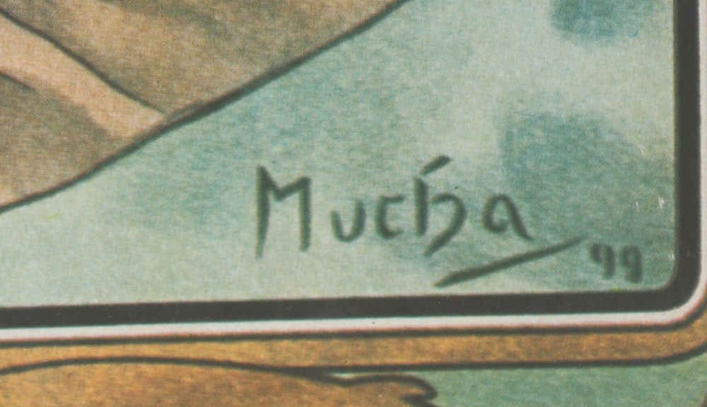 After Alphonse Mucha "The Times of the Day" Offset Lithographs