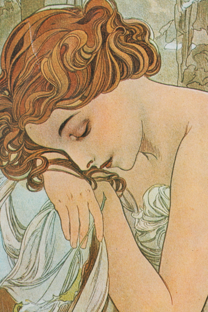 After Alphonse Mucha "The Times of the Day" Offset Lithographs