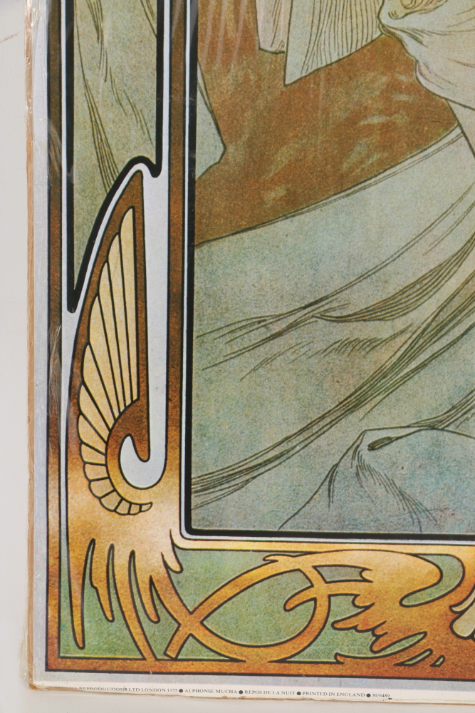 After Alphonse Mucha "The Times of the Day" Offset Lithographs