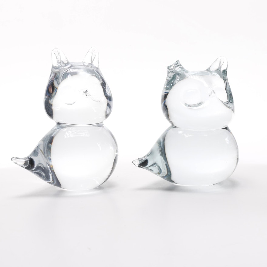 Pair of Glass Owls