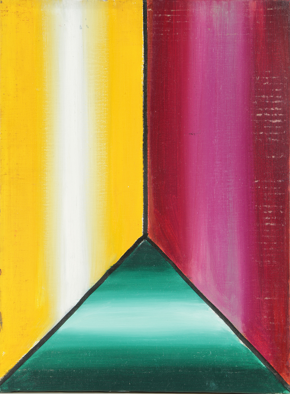 Henry Kallem Oil Painting on Canvas Double-Sided Abstraction