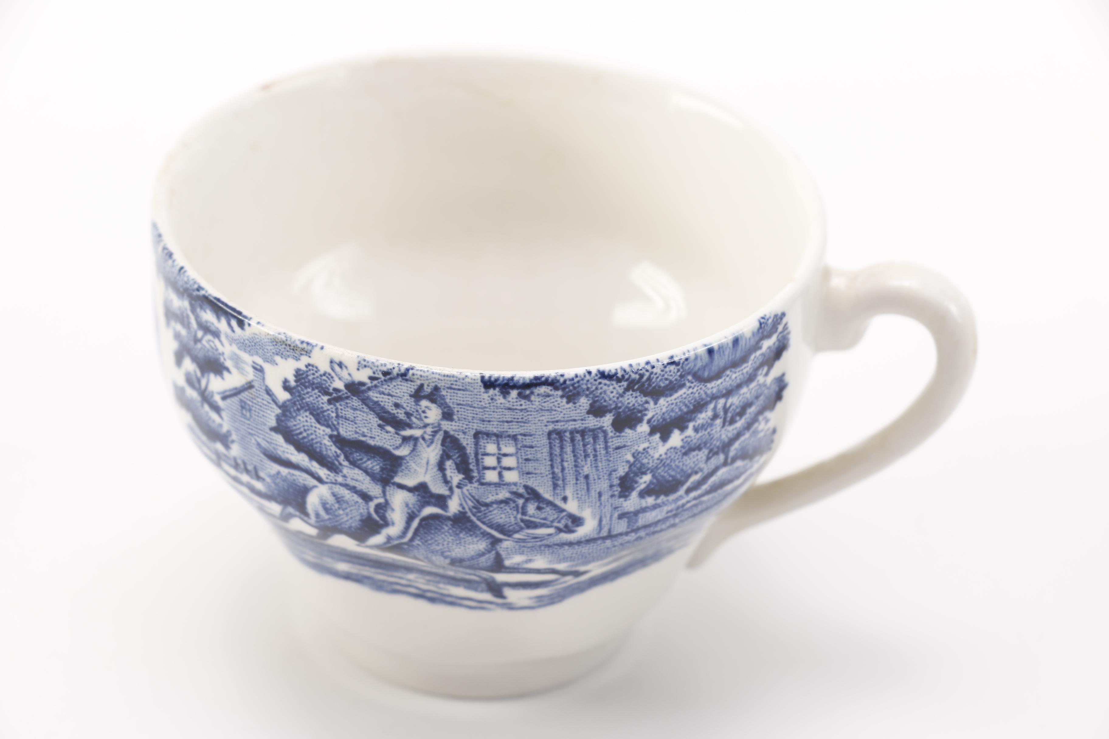 Paul Revere Liberty Blue Bone China English Tea Cups