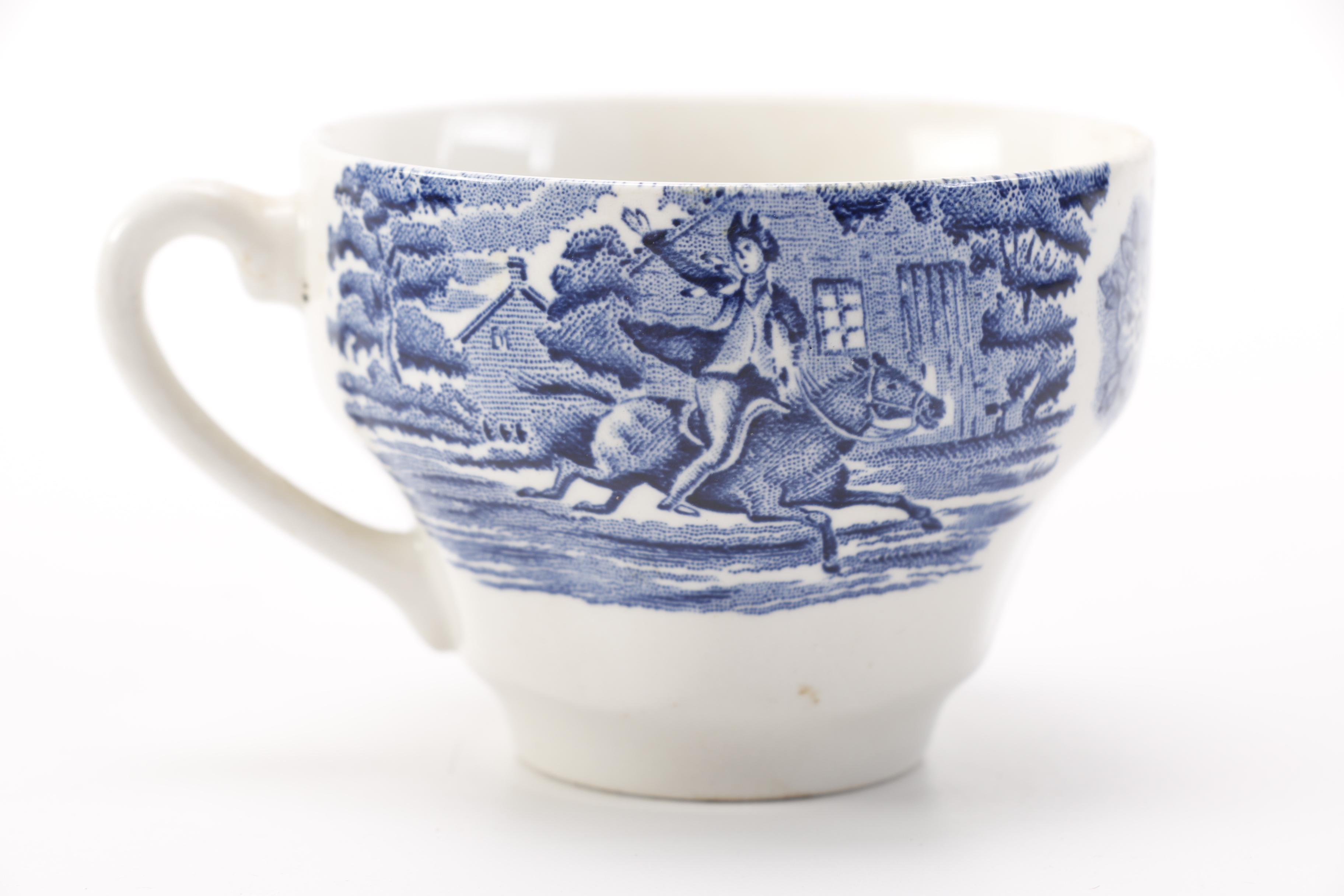 Paul Revere Liberty Blue Bone China English Tea Cups
