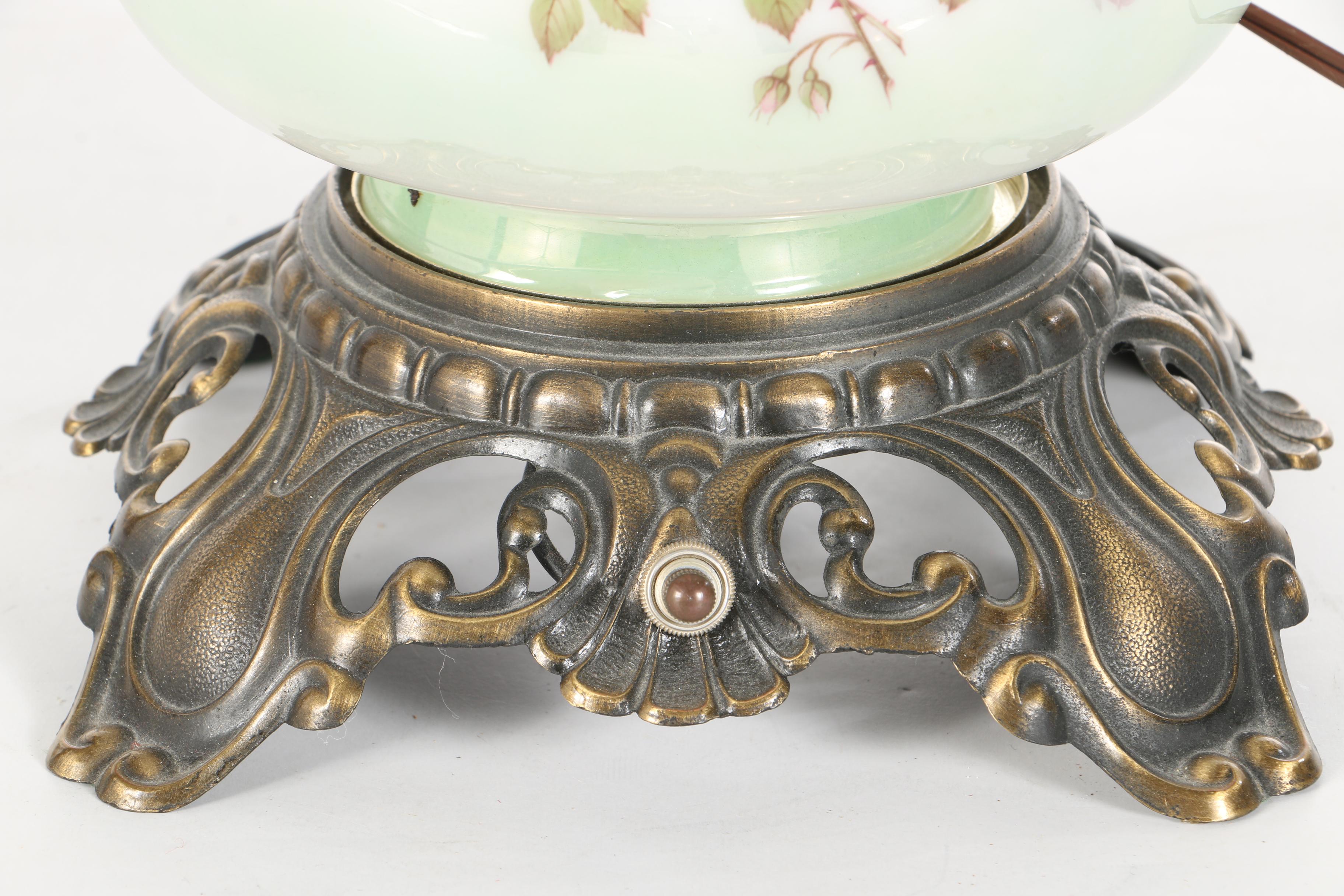 Vintage Hurricane Style Table Lamp