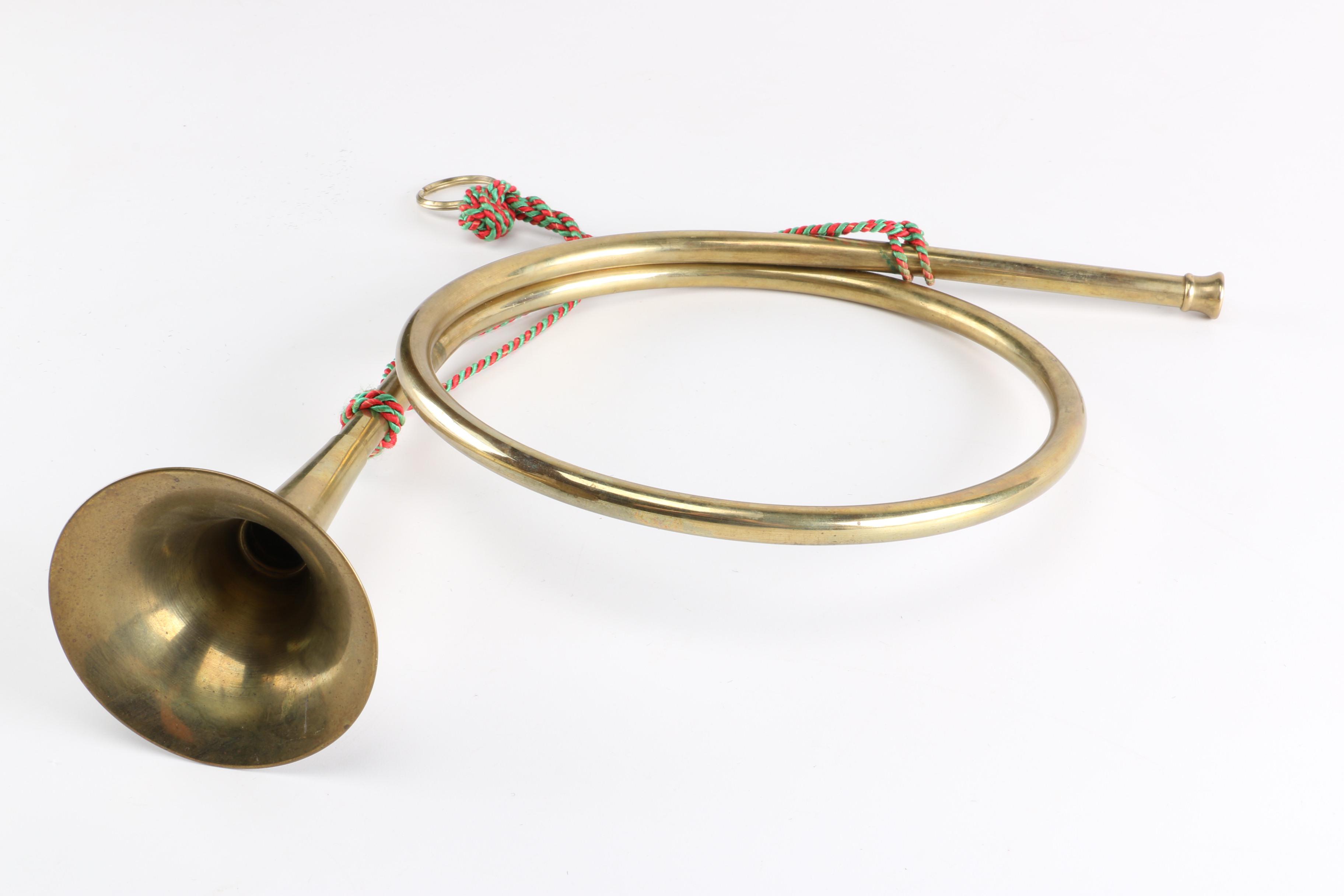 1930s Olds Trumpet and Decorative Hunting Bugle