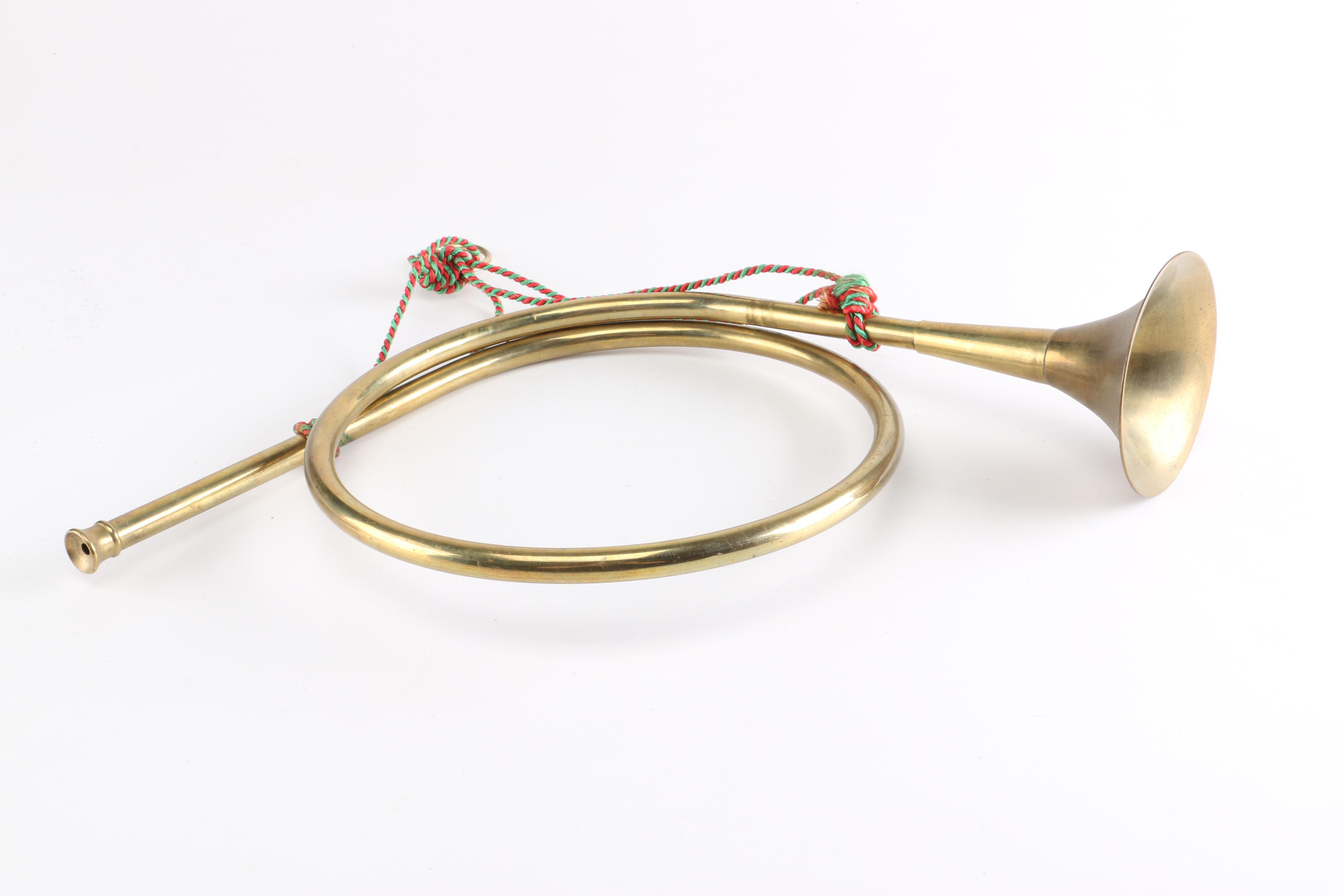 1930s Olds Trumpet and Decorative Hunting Bugle