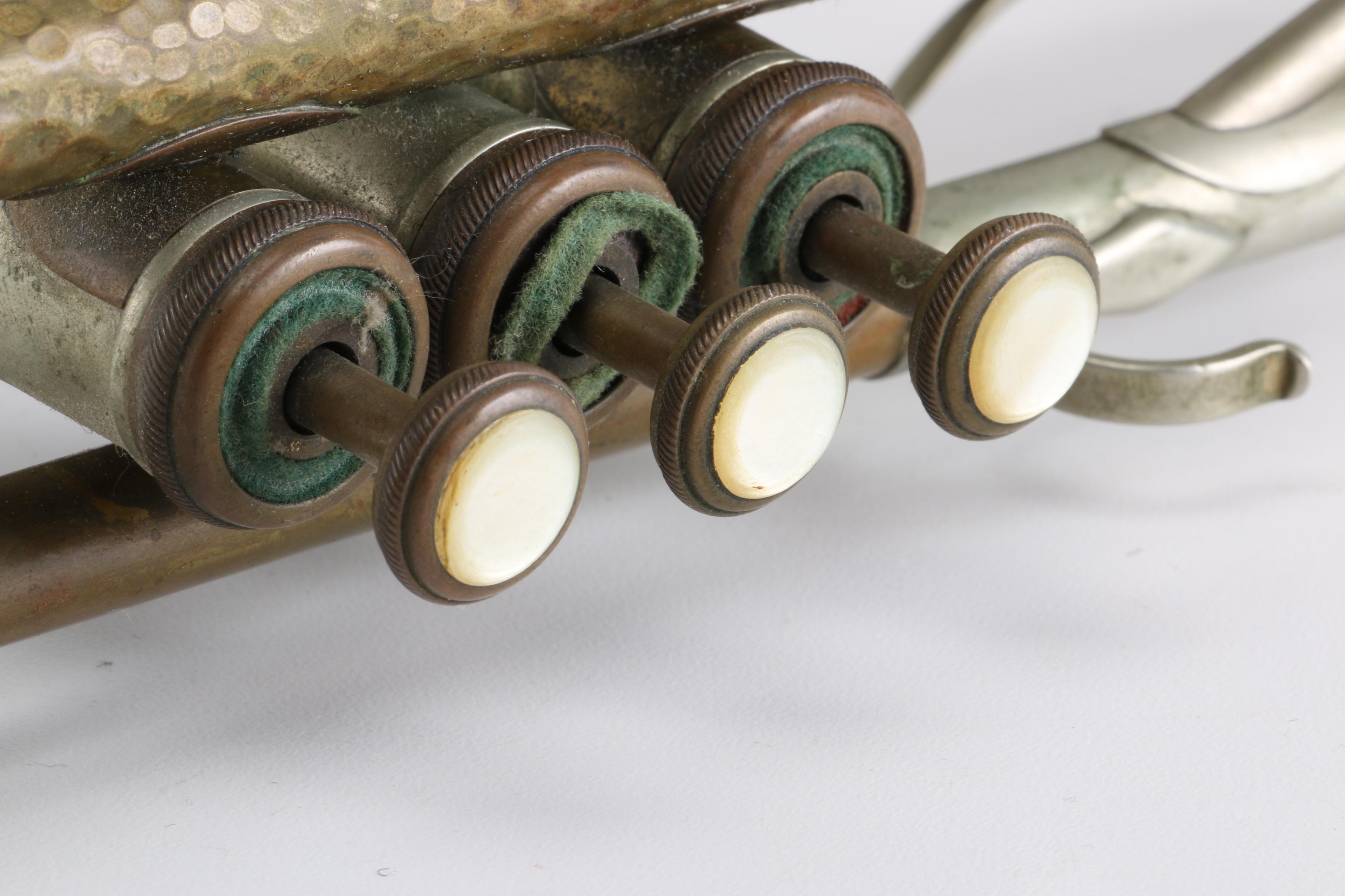 1930s Olds Trumpet and Decorative Hunting Bugle