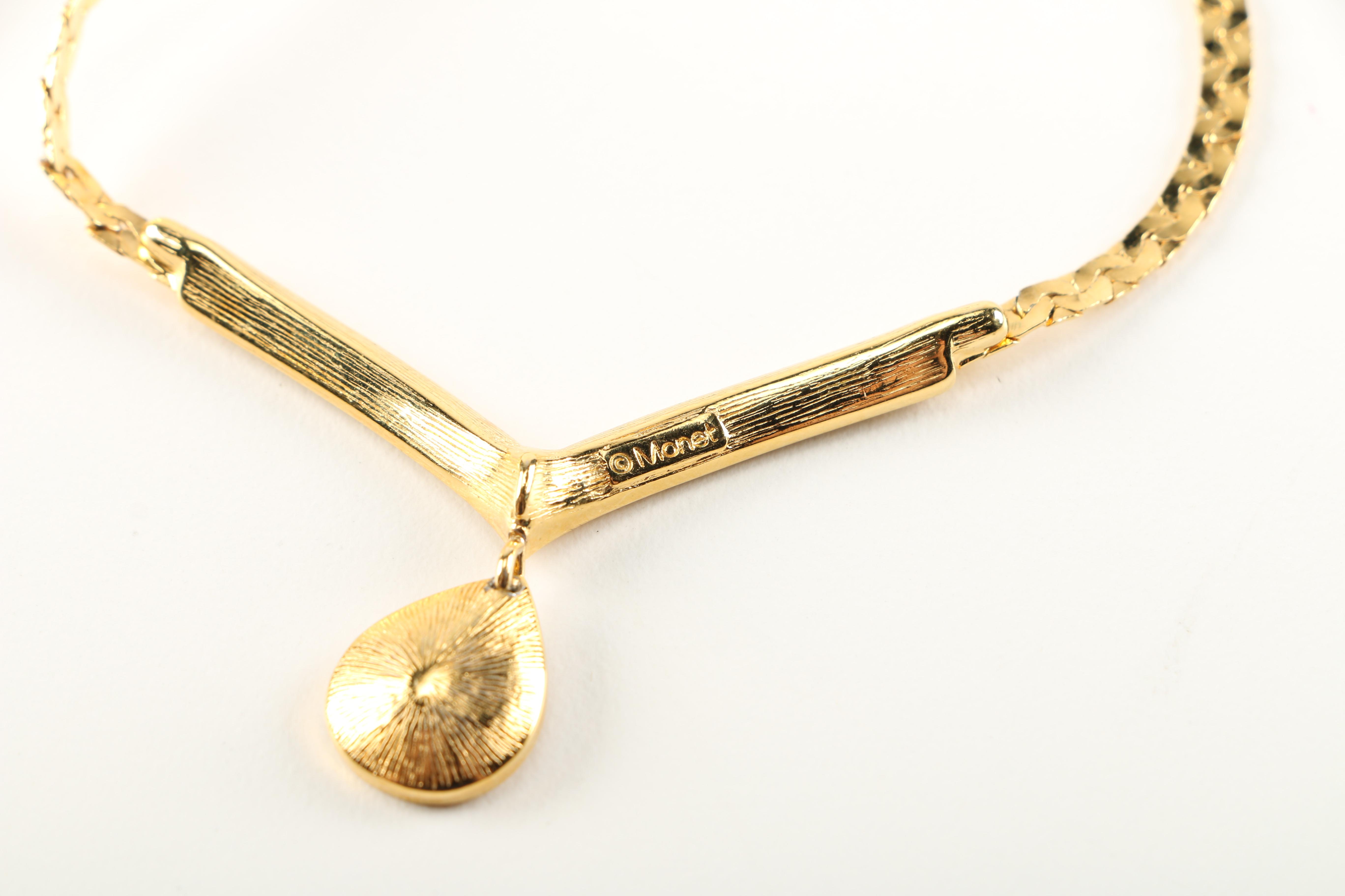 Monet Costume Jewelry With Rhinestones