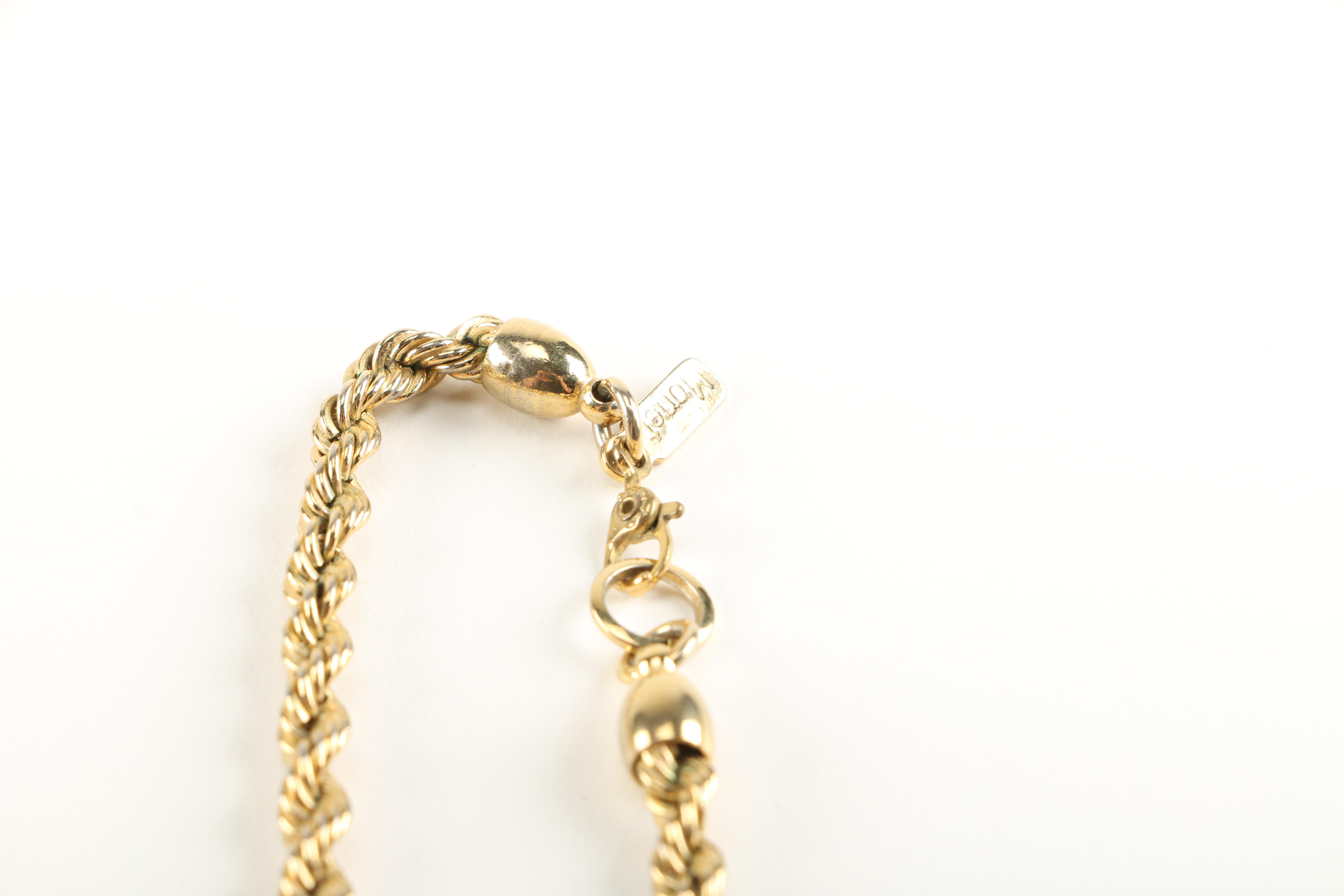 Monet Costume Jewelry With Rhinestones