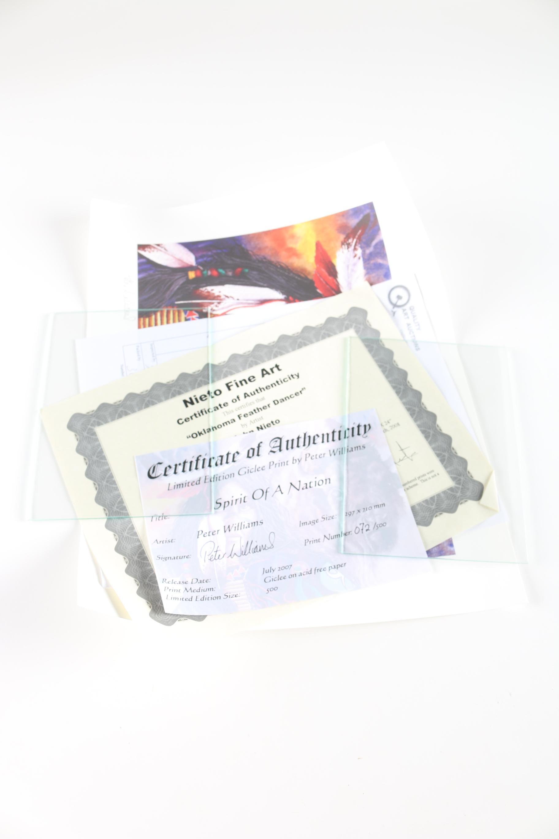 Pair of Limited Edition Giclées Featuring Native American Dancers