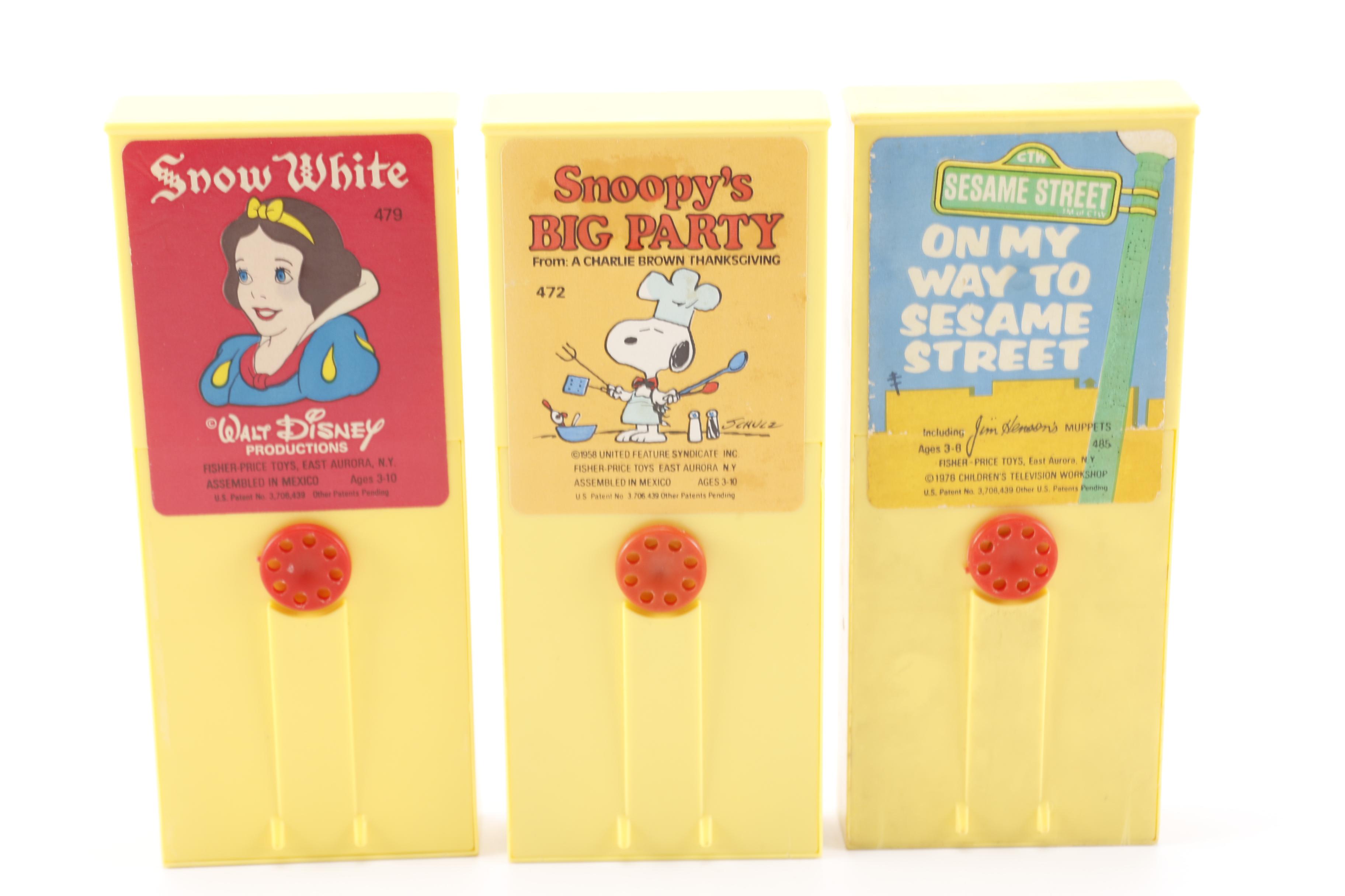 Vintage Fisher Price Movie Viewer With Cartridges