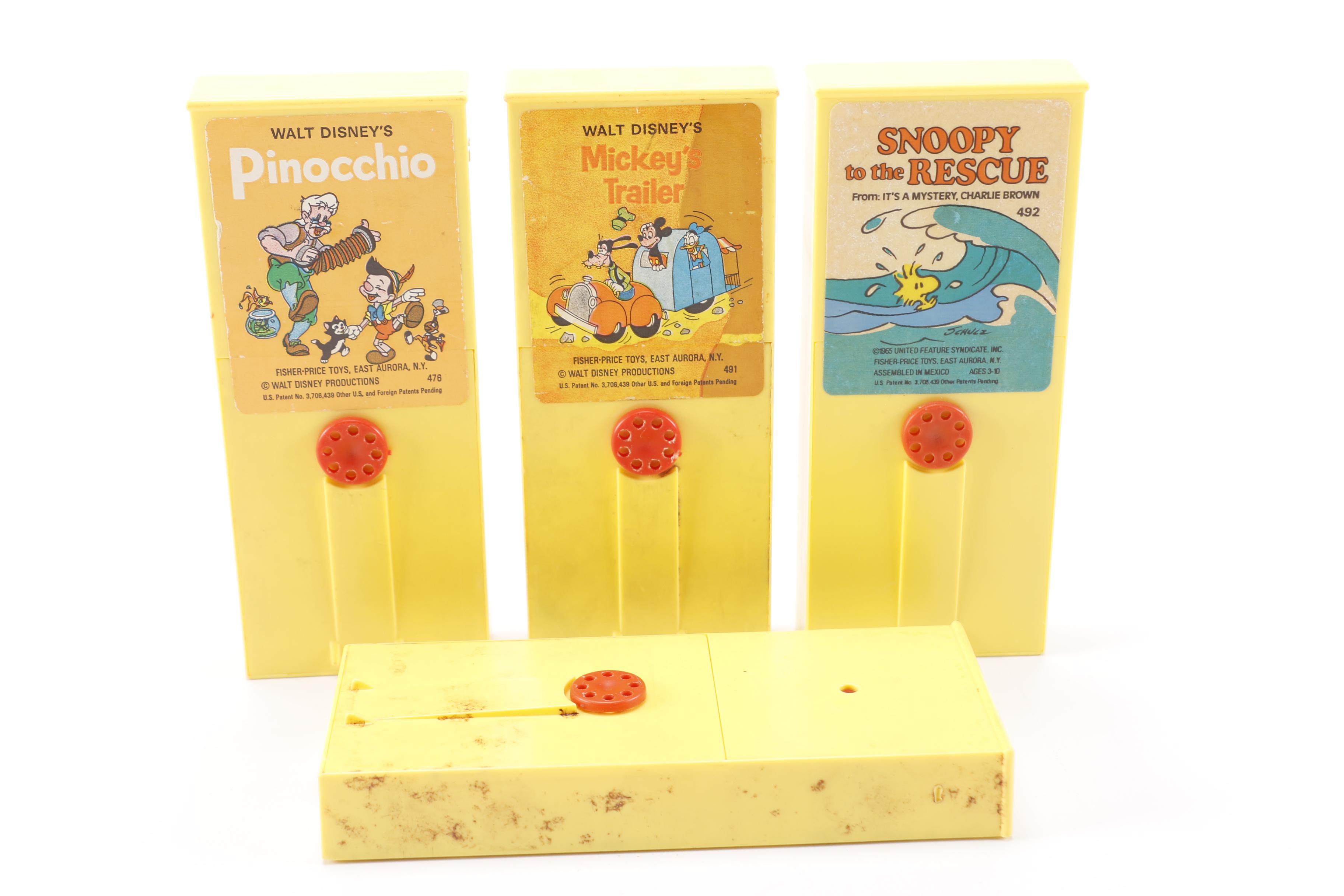 Vintage Fisher Price Movie Viewer With Cartridges