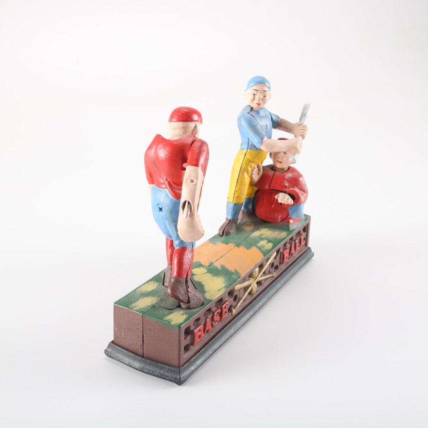 Reproduction "Hometown Battery" Mechanical Coin Bank