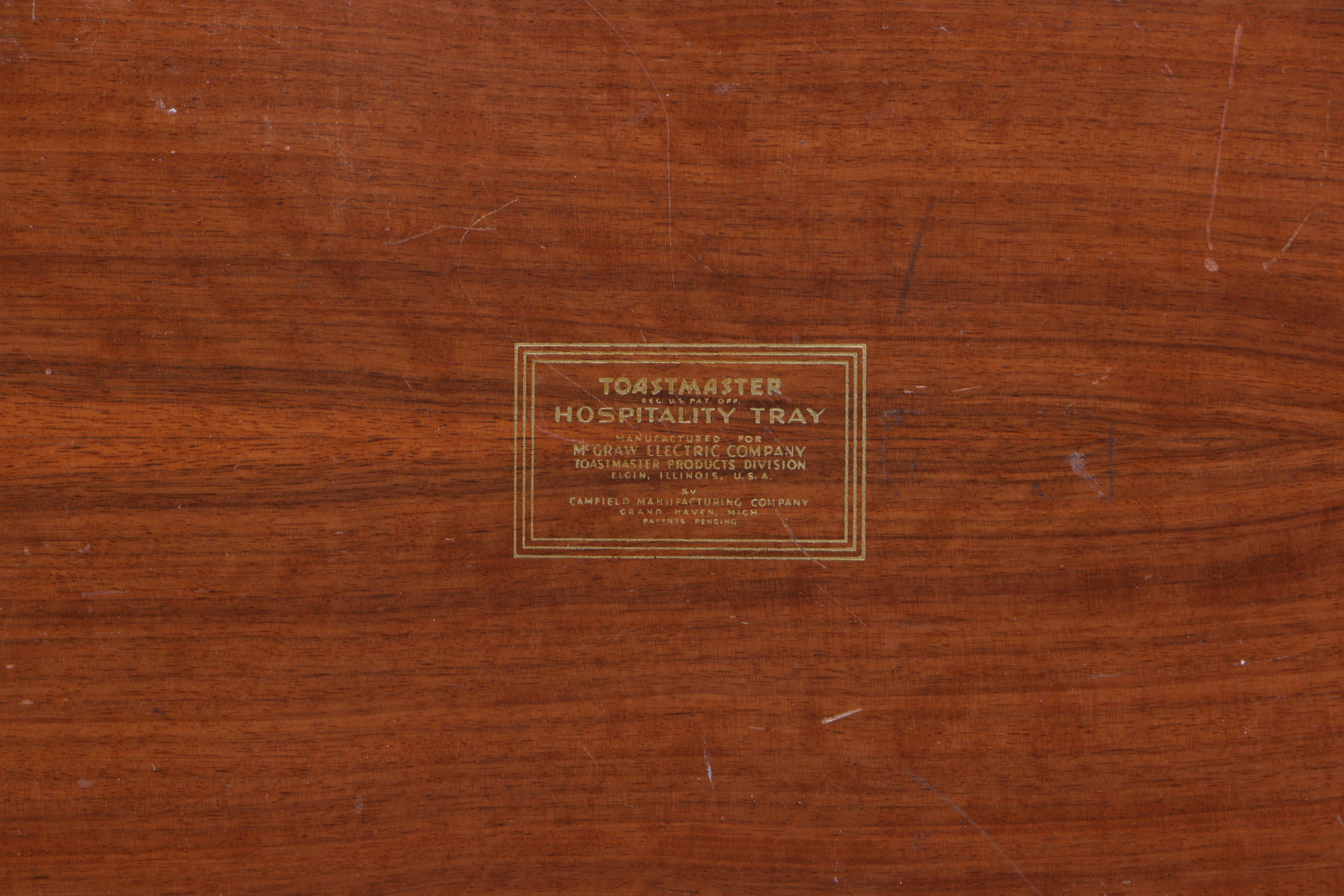 Beer Pitcher and Four Mugs with Vintage Toastmaster Tray