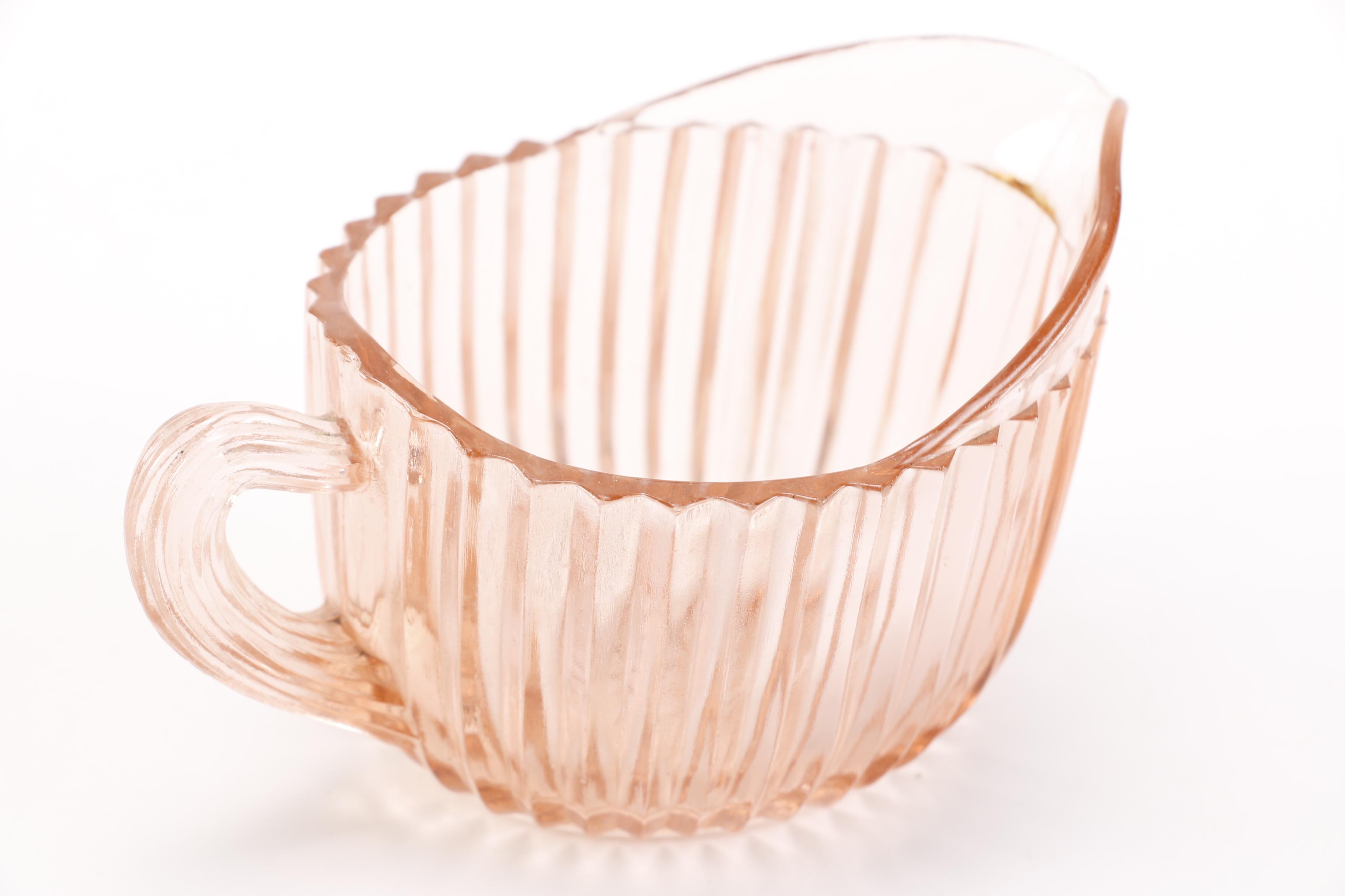 Pink Depression Glass Set