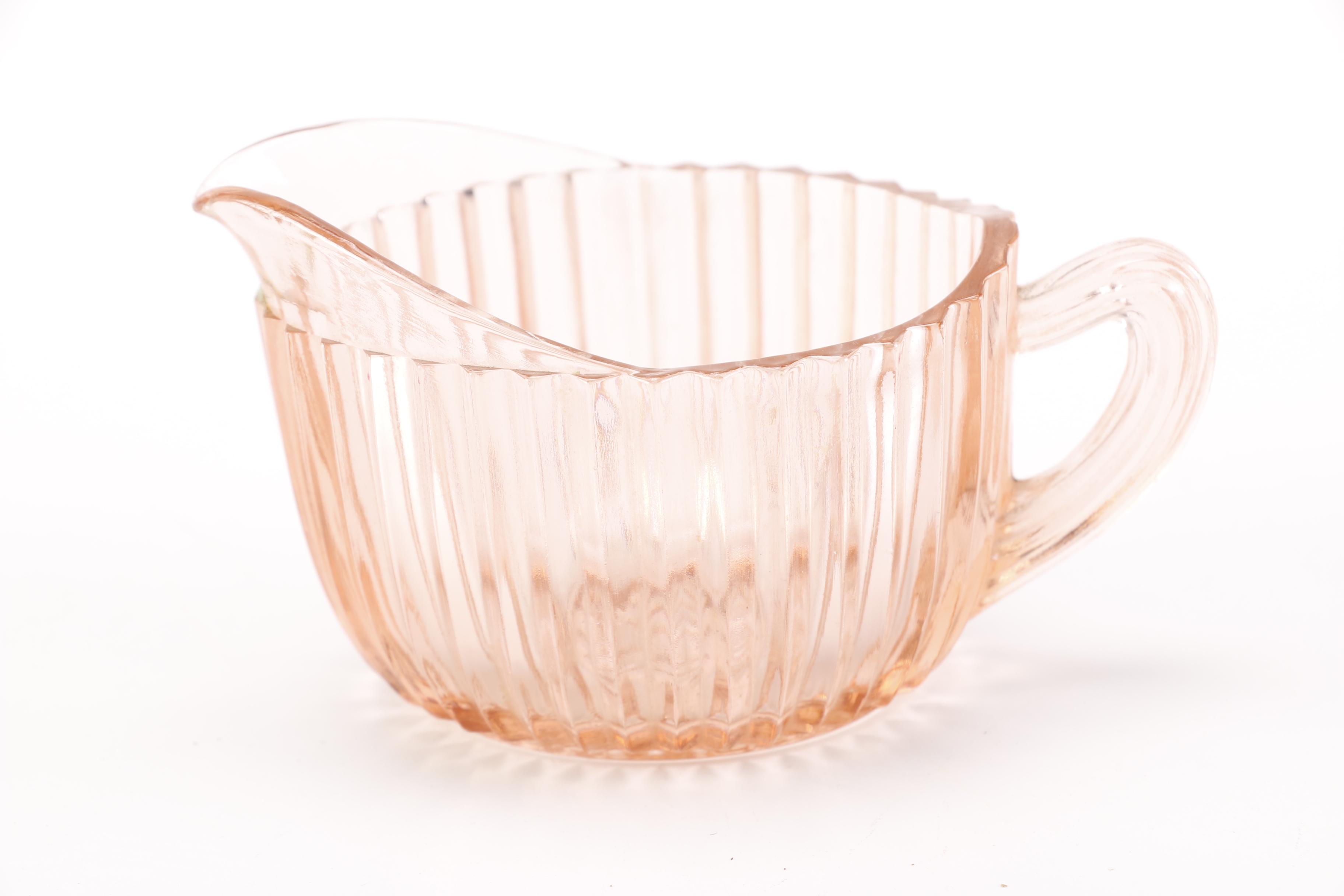 Pink Depression Glass Set
