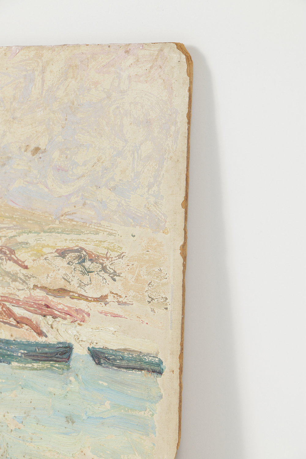 20th-Century Oil Painting on Board Rural Landscape