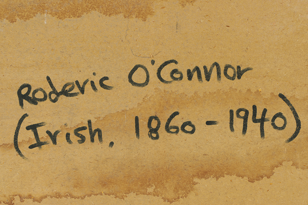 After Roderic O'Connor Gouache Painting on Paper of a Desert Landscape