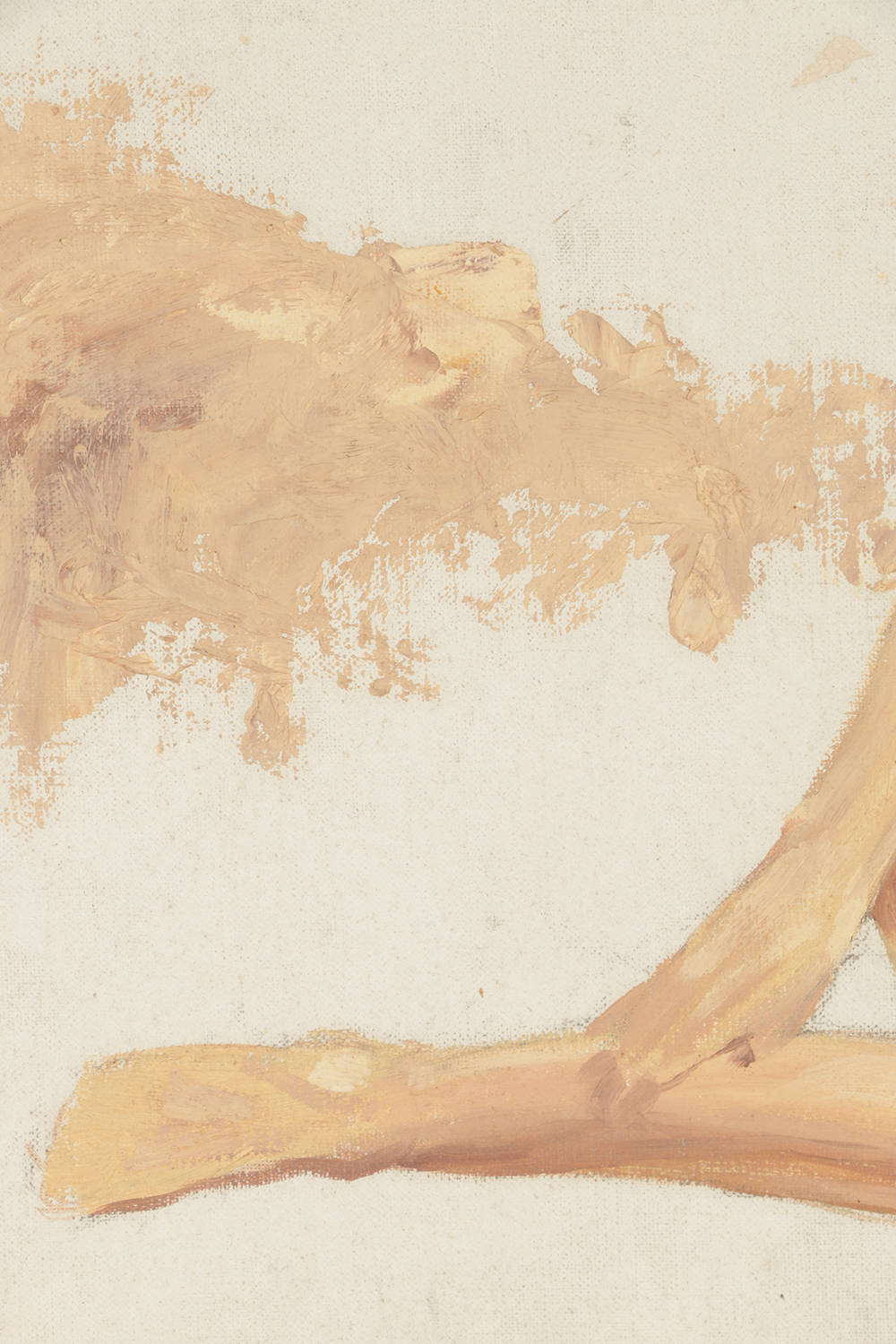 Oil Painting on Canvas Board of Nude Woman