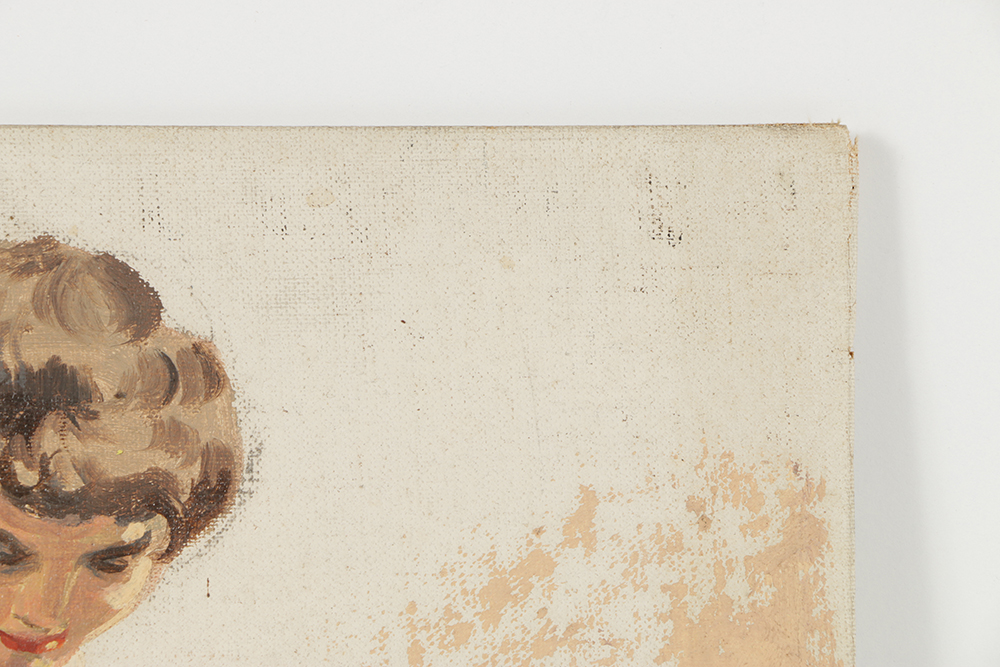 Oil Painting on Canvas Board of Nude Woman