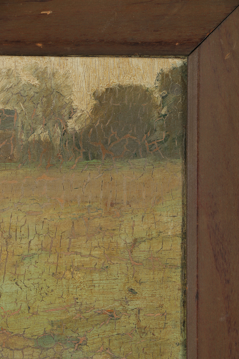 Oil Painting on Board Rustic Landscape