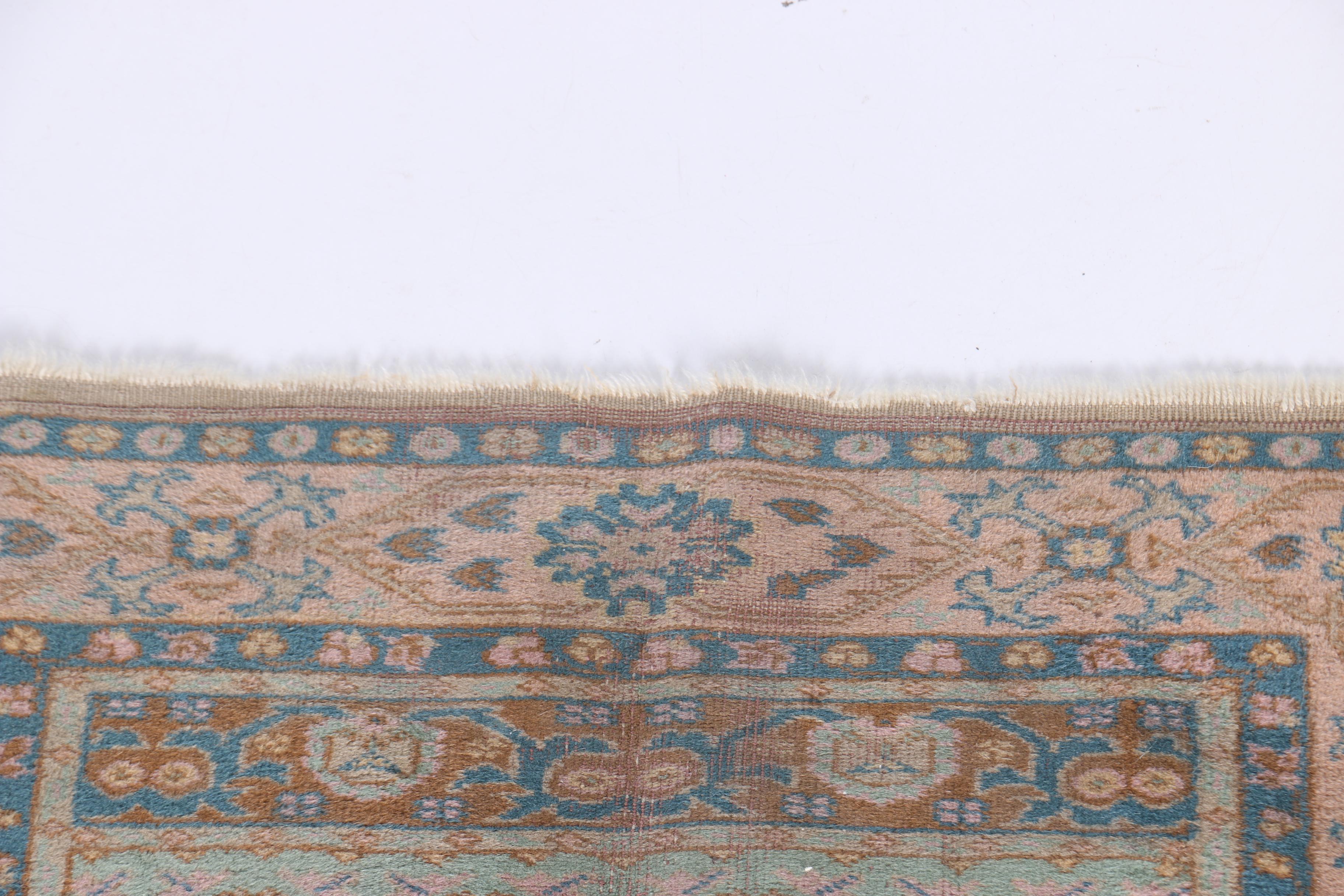 Vintage Hand-Knotted Persian Inspired Accent Rug