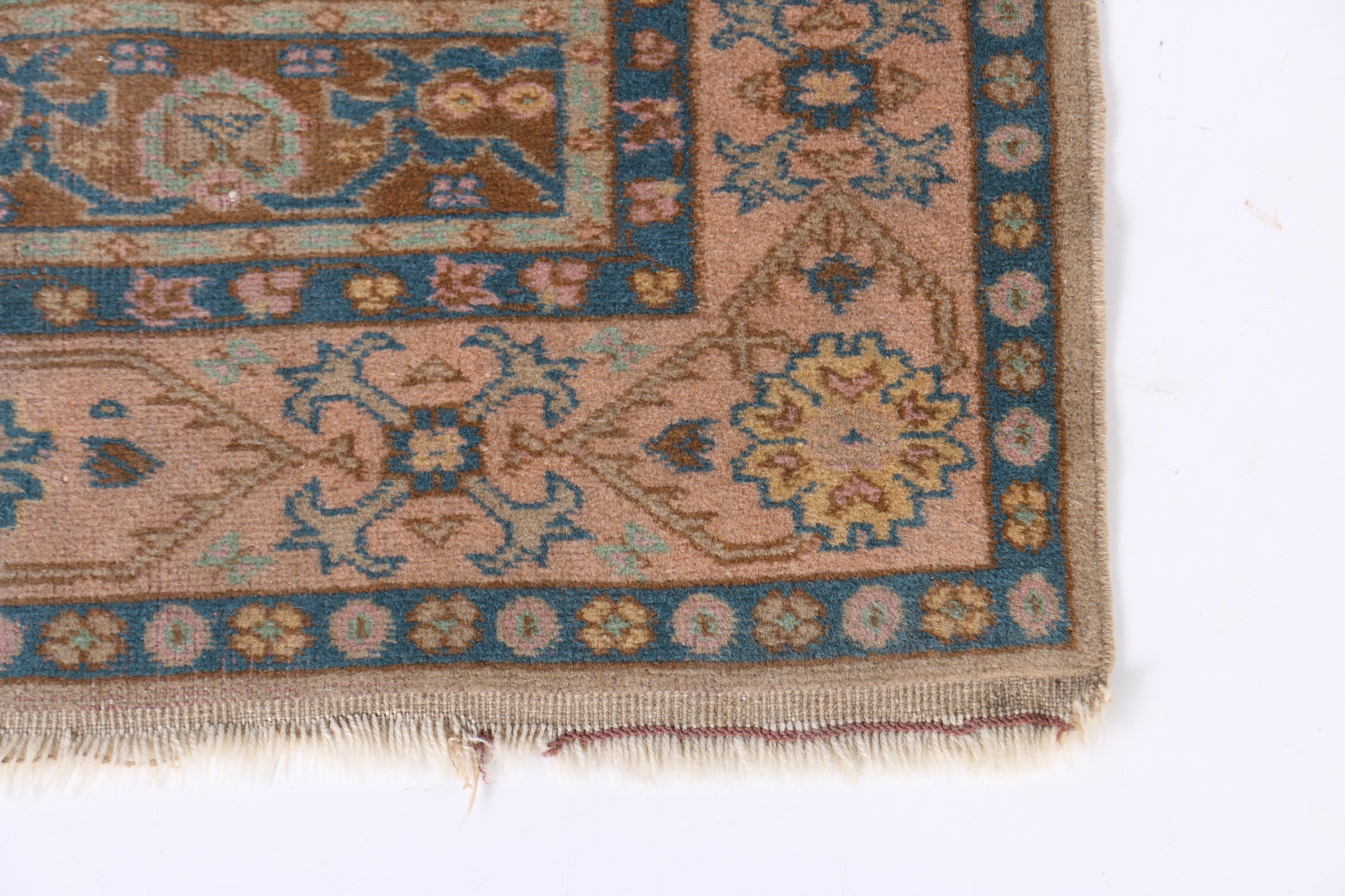 Vintage Hand-Knotted Persian Inspired Accent Rug