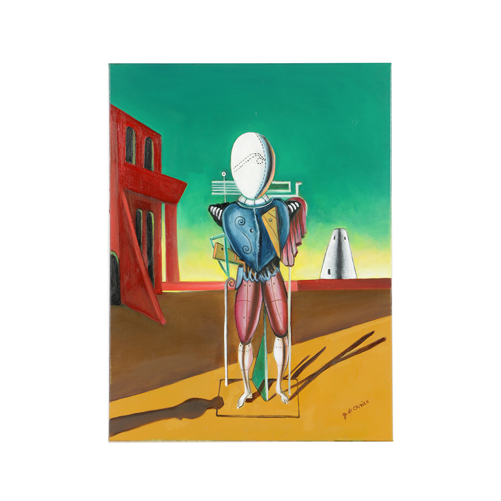 Husidio John Tempest Oil on Canvas "El Trovatore" After Giorgio de Chirico