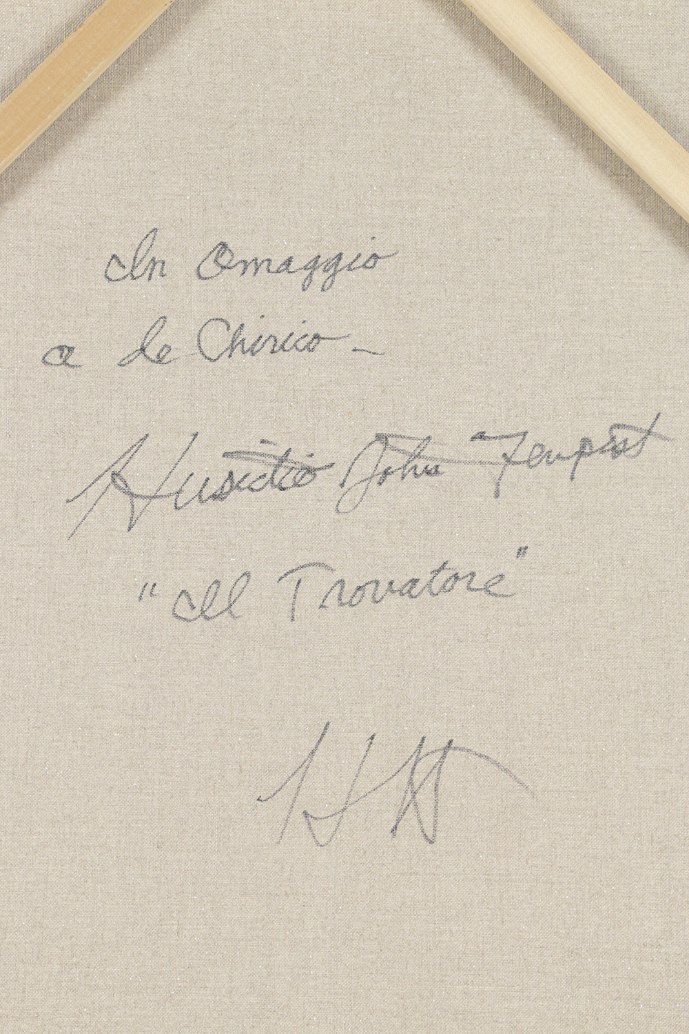 Husidio John Tempest Oil on Canvas "El Trovatore" After Giorgio de Chirico